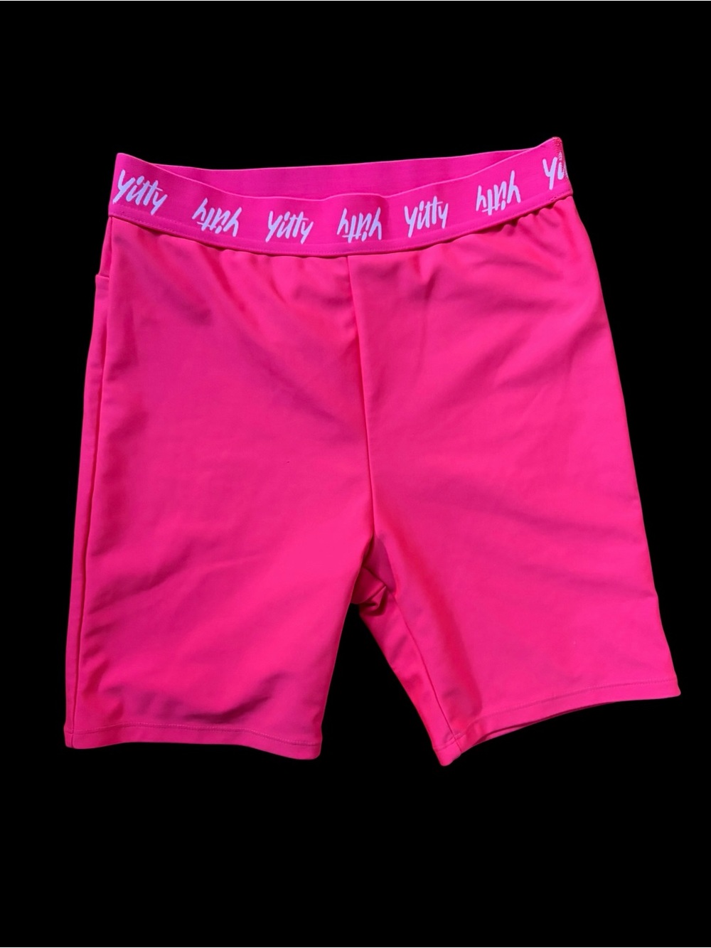 YITTY Neon Pink Performance Bike Shorts